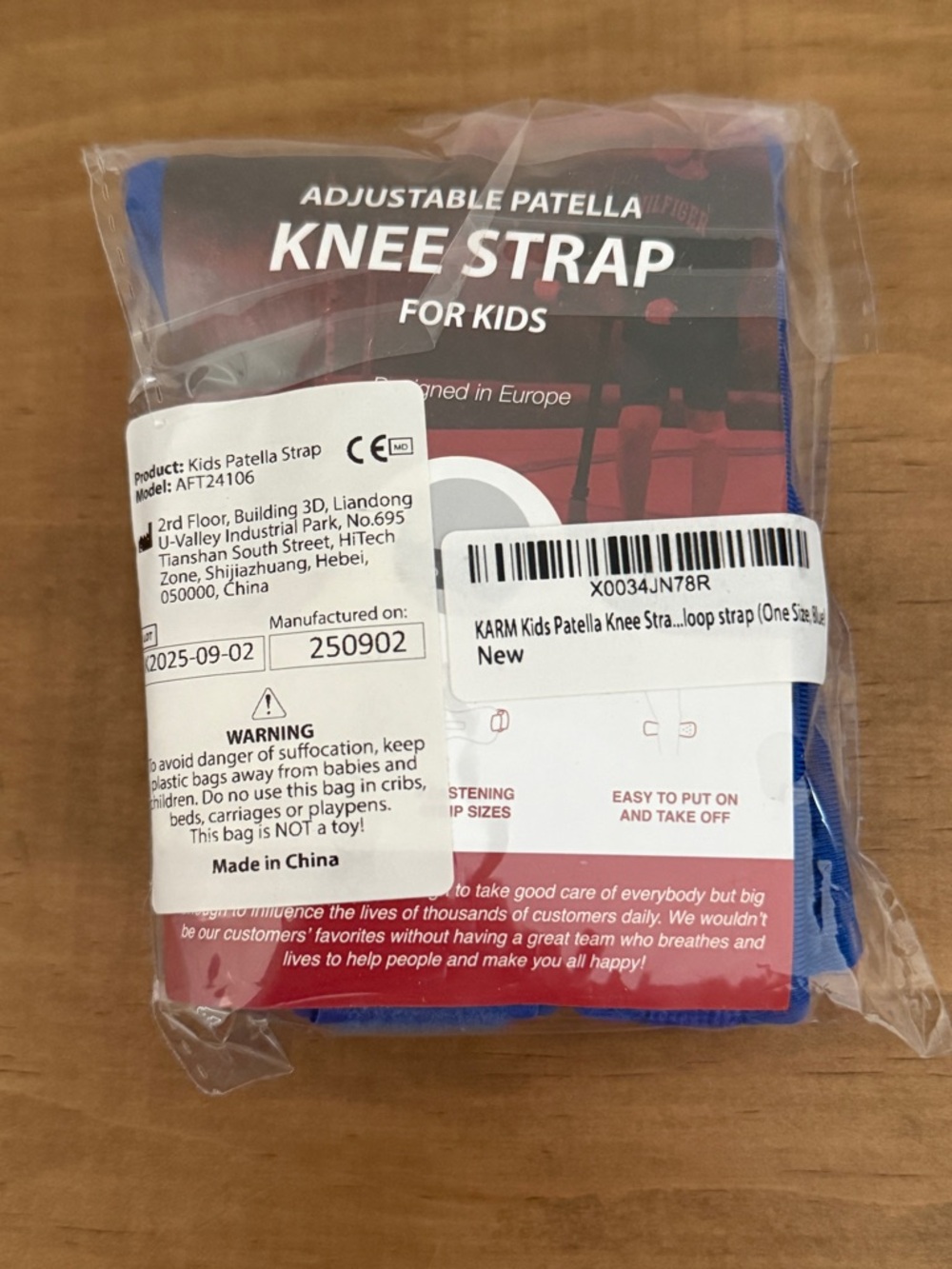 Adjustable Kids Patella Knee Strap - Blue